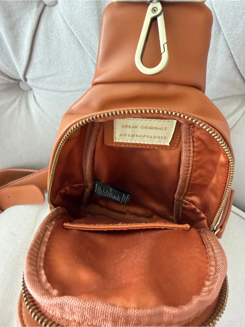 Anthropologie Woven Leather Crossbody Purse Satchel in Brown